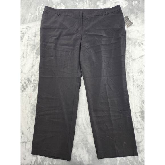 NEW Fashion Bug Moderately Curvy High Rise Straight Leg Pants Size 32WT Black - Picture 1 of 12